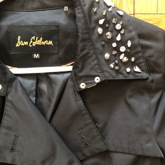 Sam Edelman Studded Collar Trench Coat - Picture 4 of 4